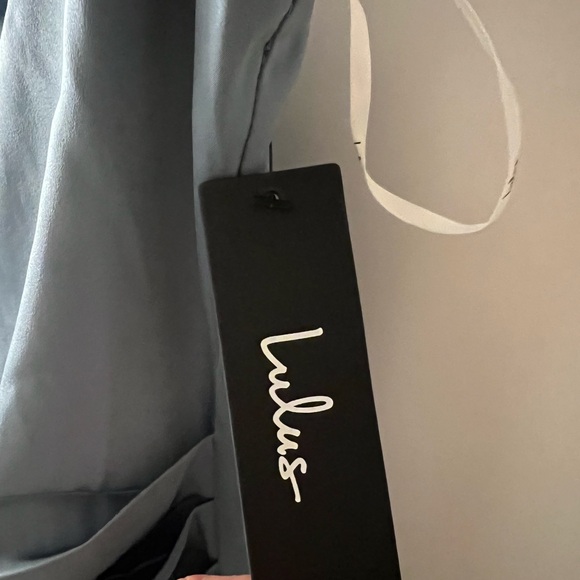 Lulus Dusty Blue Satin Midi Dress - size XS - new, never worn, with tags! - Picture 5 of 8